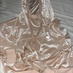 Alo velvet hoodie blush pink size Small